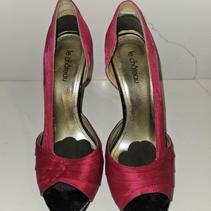 Le Chateau pink satin heels